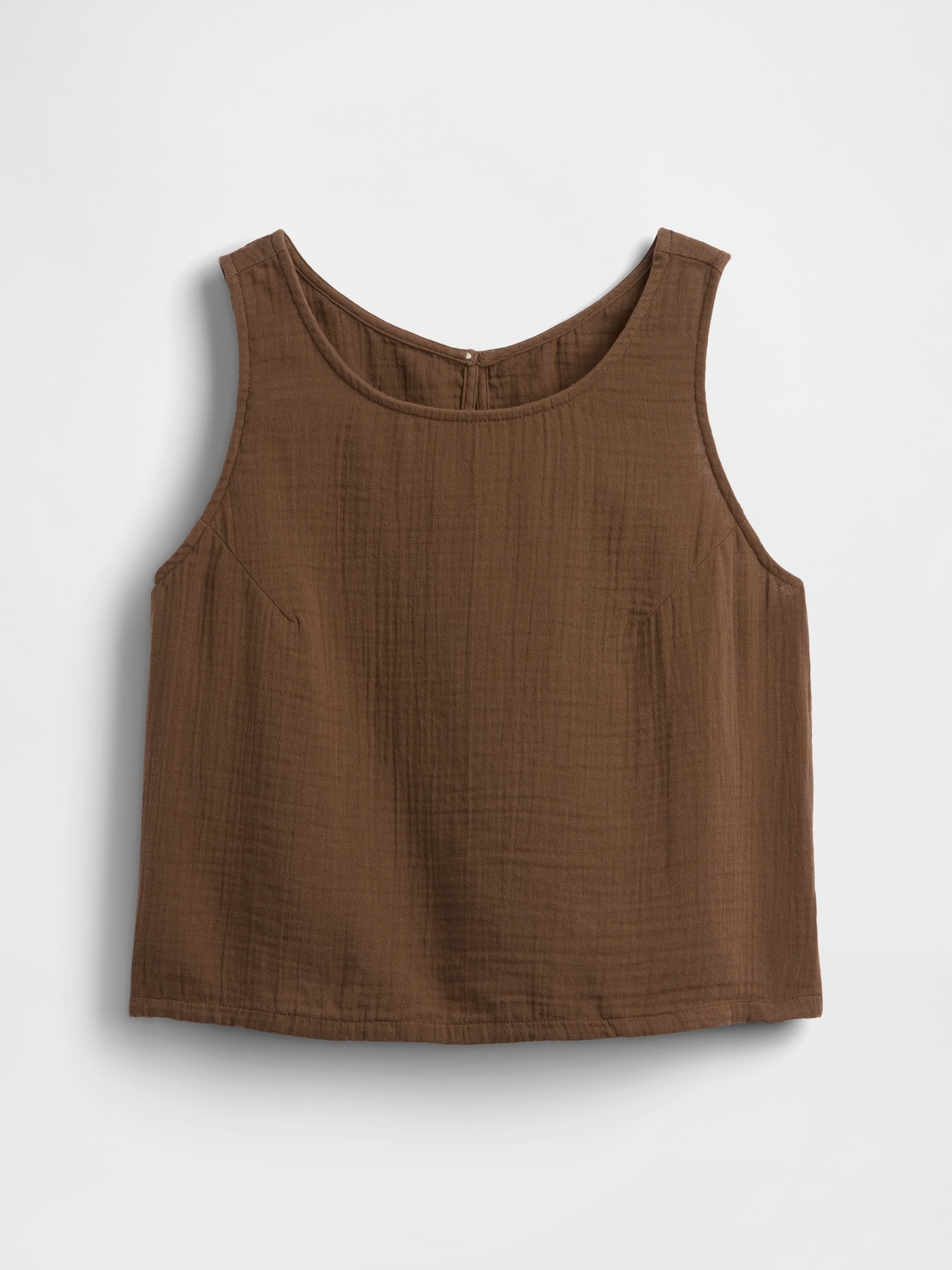 CAMISOLE À DOS NAGEUR EN GAZE DE COTON