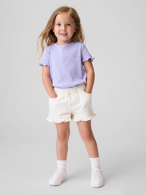 デニム ストライド プルオン ラッフルフリルショートパンツ (幼児・ベビー)