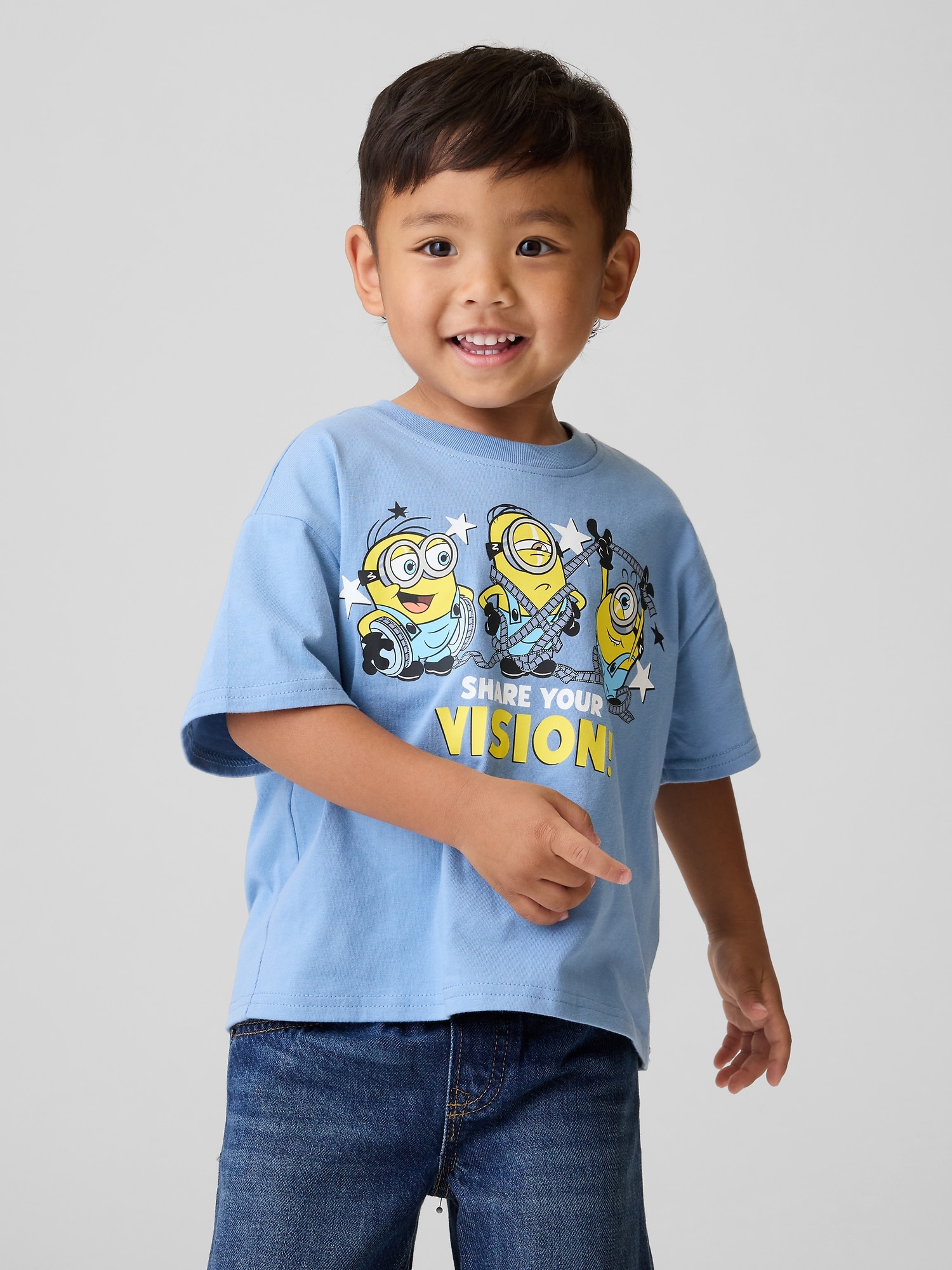 ミニオンズ オーバーサイズ グラフィックTシャツ (幼児・ベビー)-0