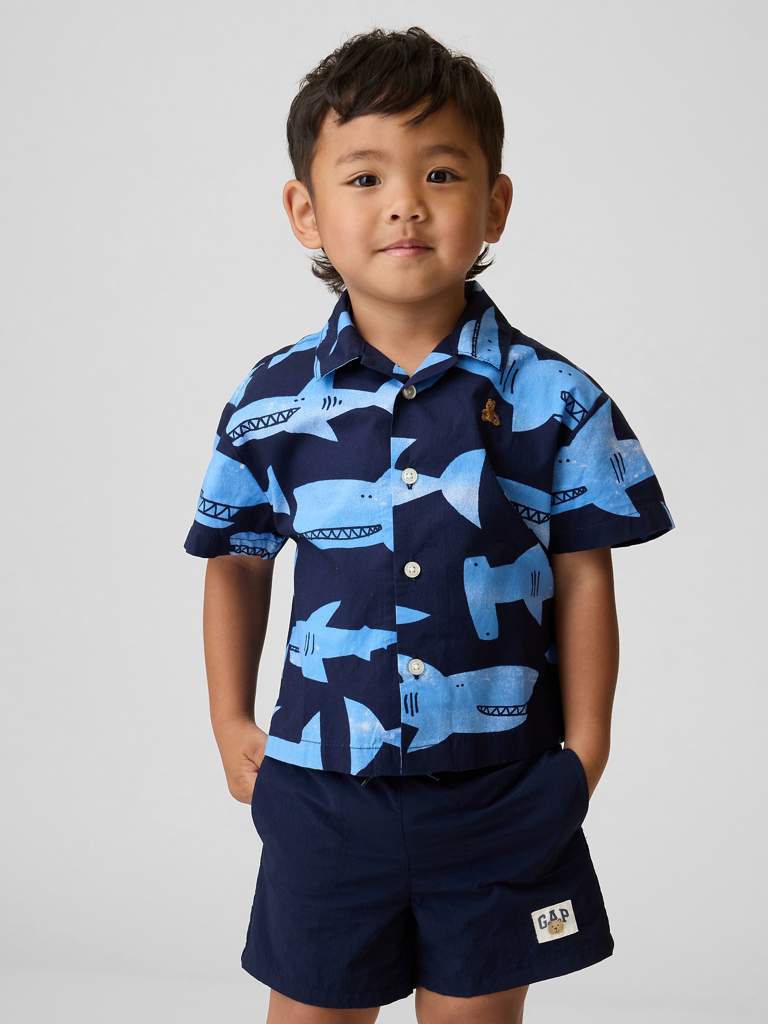 Baby & Toddler Organic Cotton Poplin Print Shirt
