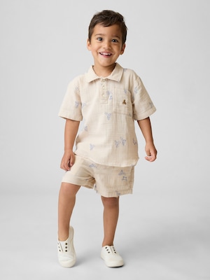 コットンガーゼ プリント プルオンショートパンツ (幼児・ベビー)