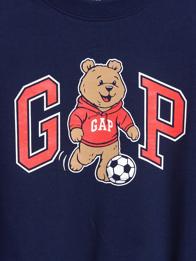 オーバーサイズ ブラナンベア バーシティスタイル グラフィック GAPロゴTシャツ (幼児・ベビー)-3
