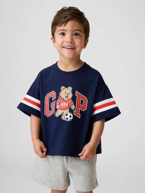 オーバーサイズ ブラナンベア バーシティスタイル グラフィック GAPロゴTシャツ (幼児・ベビー)