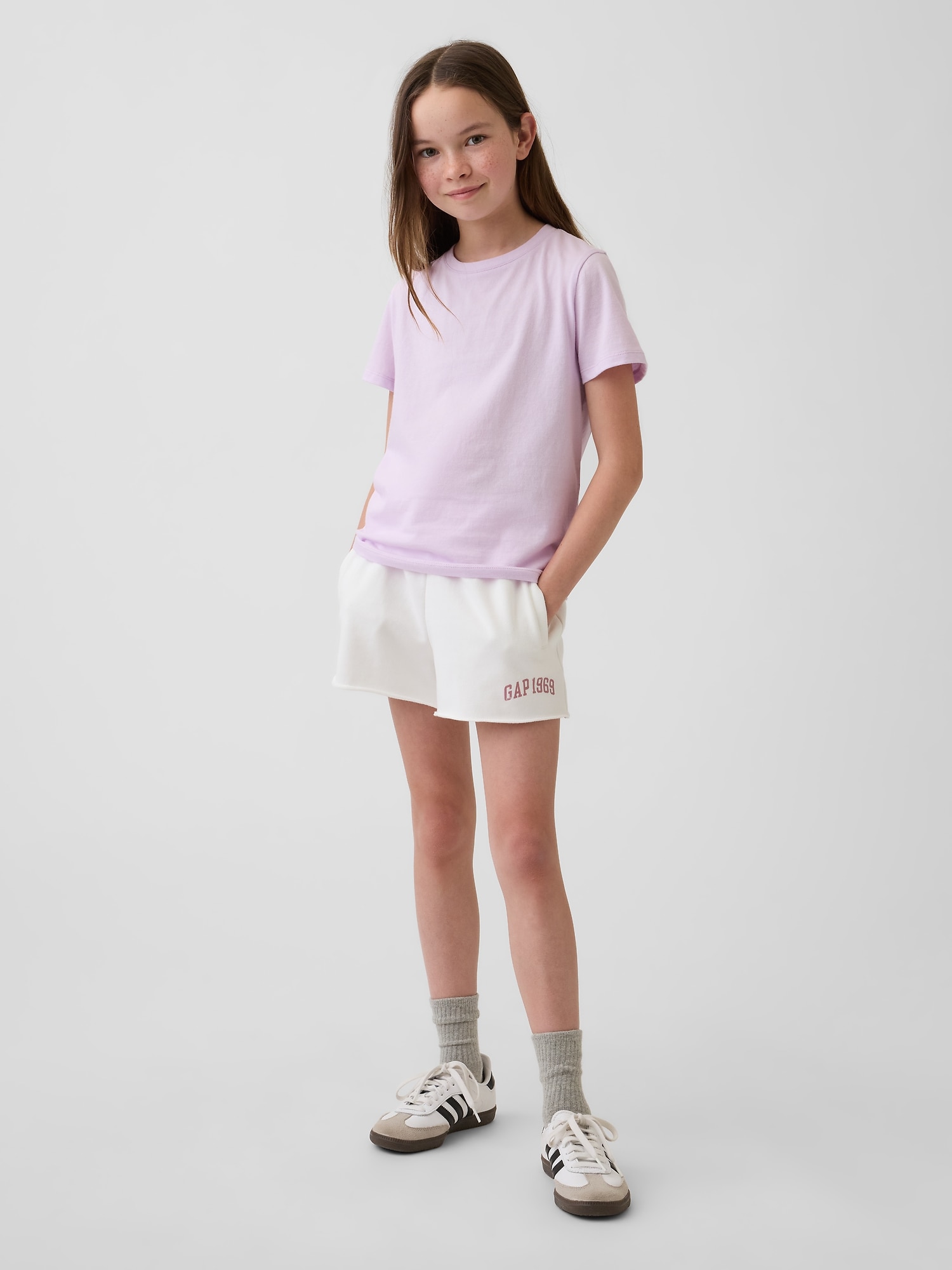 GAPロゴ グラフィック プルオン フレンチテリー ショートパンツ (キッズ)-0