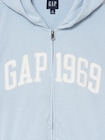 フレンチテリー リラックスフィット GAP1969ロゴ  ジップアップパーカー-1