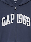 フレンチテリー リラックスフィット GAP1969ロゴ  ジップアップパーカー-1