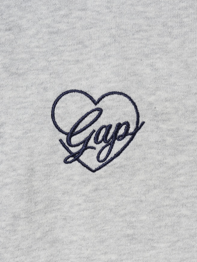 フレンチテリー オーバーサイズ GAPハートロゴ ジップアップパーカー-1