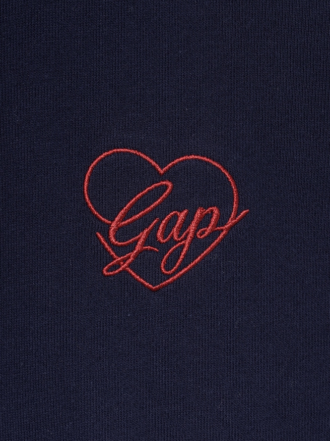 フレンチテリー オーバーサイズ GAPハートロゴ ジップアップパーカー-1