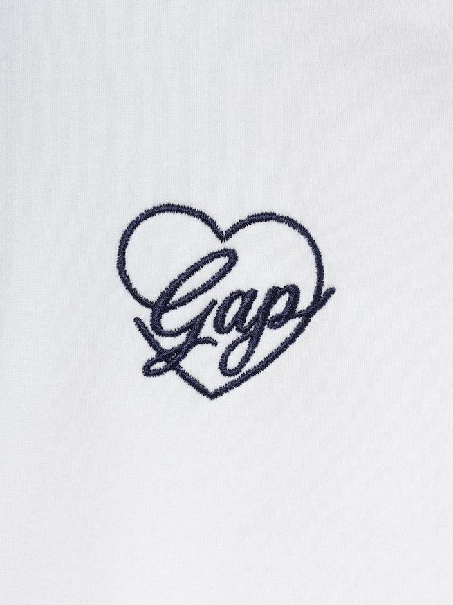 フレンチテリー オーバーサイズ GAPハートロゴ ジップアップパーカー-1