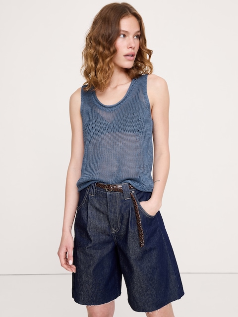 CAMISOLE EN TRICOT DE LIN CLASSIQUE