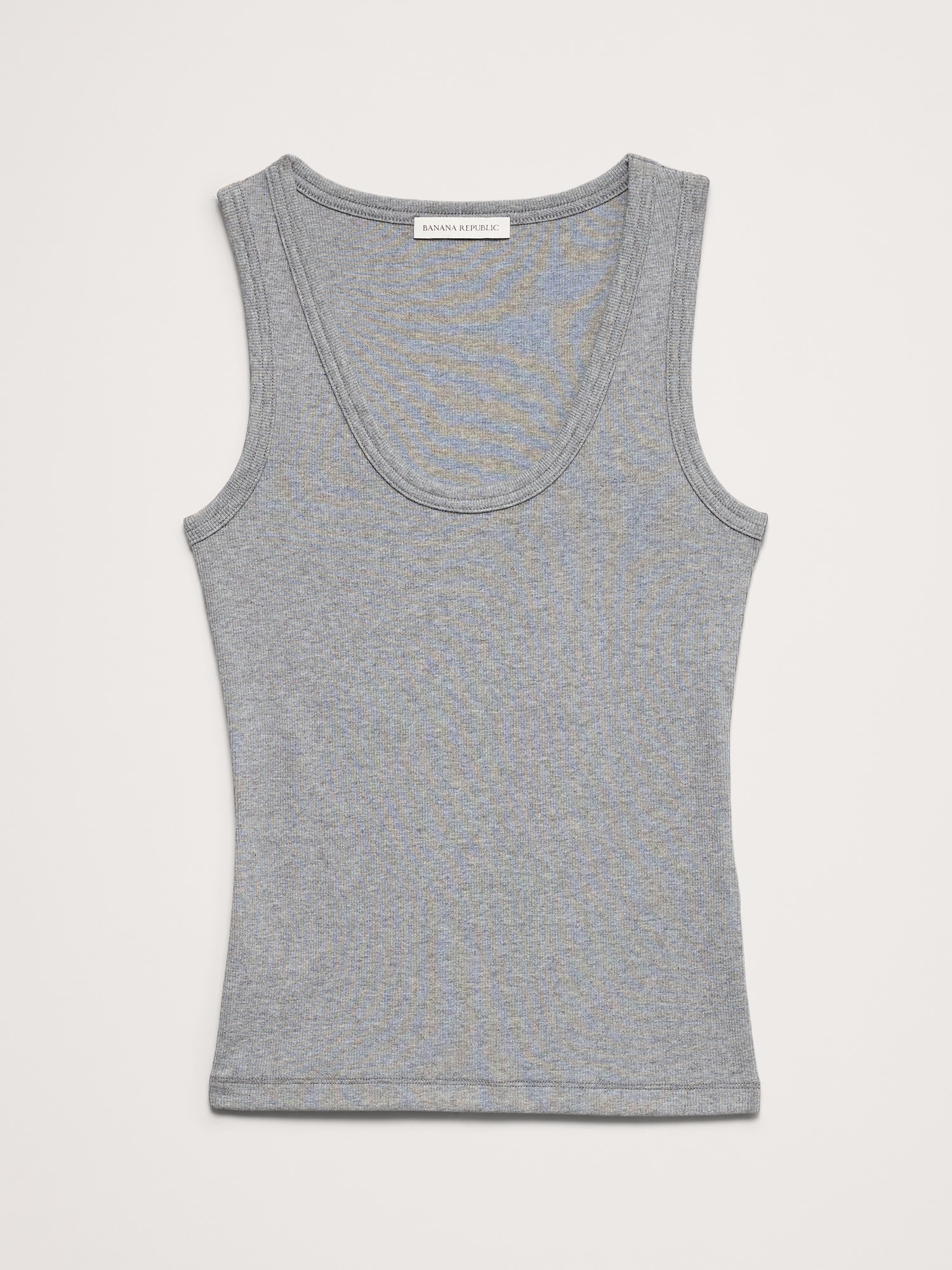 リブ スクープネック タンクトップ-3