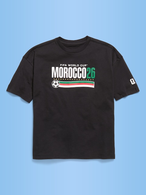 T-SHIRT SURDIMENSIONNÉ À IMPRIMÉ COUPE DU MONDE DE LA FIFA 26™, MAROC POUR GARÇON