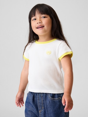 babyGap GAPロゴ リブ リンガーTシャツ