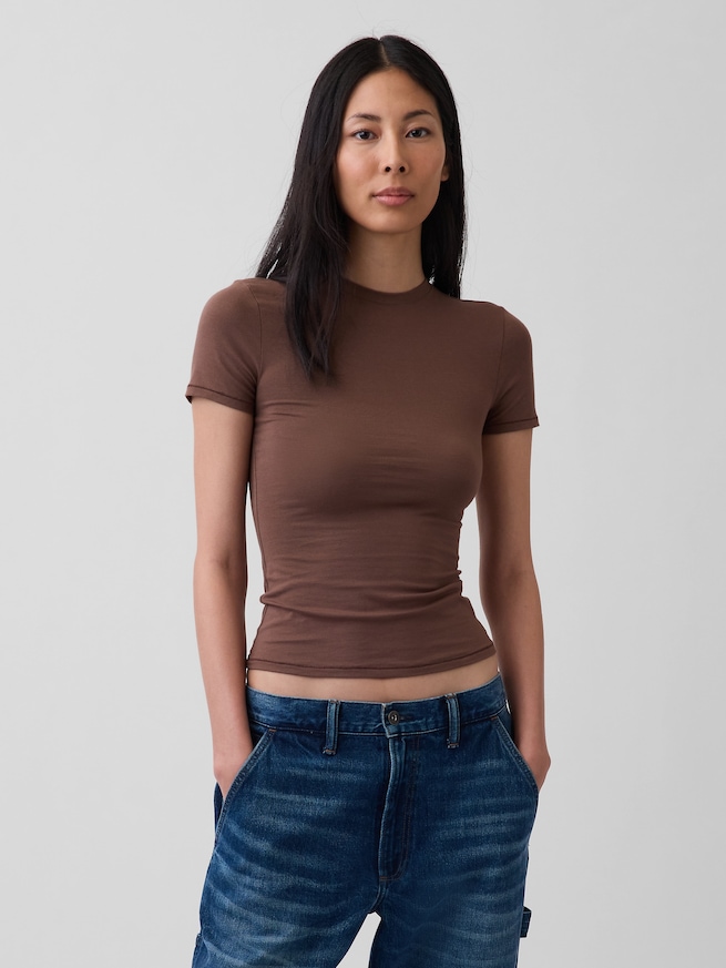 クロースニット ジャージーTシャツ-0