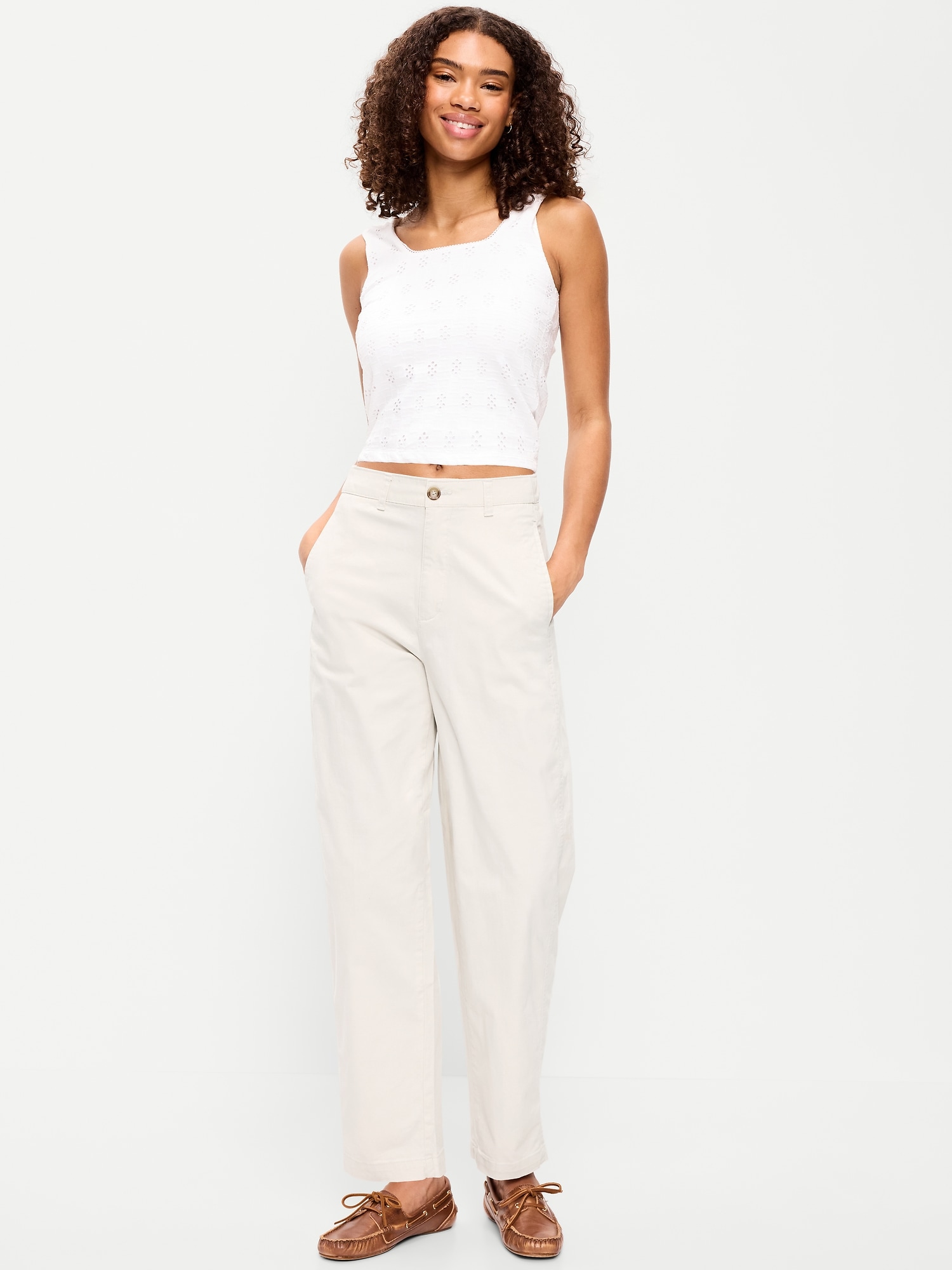 High-Waisted OGC Chino Tapered Straight Pants