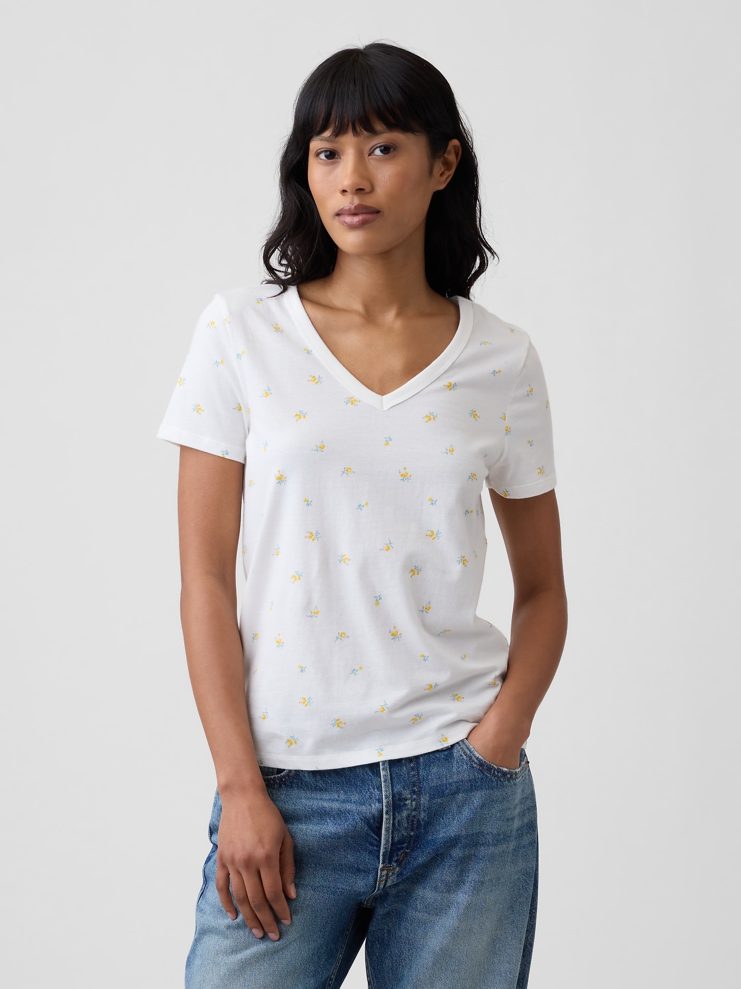 Favorite Print V-Neck T-Shirt