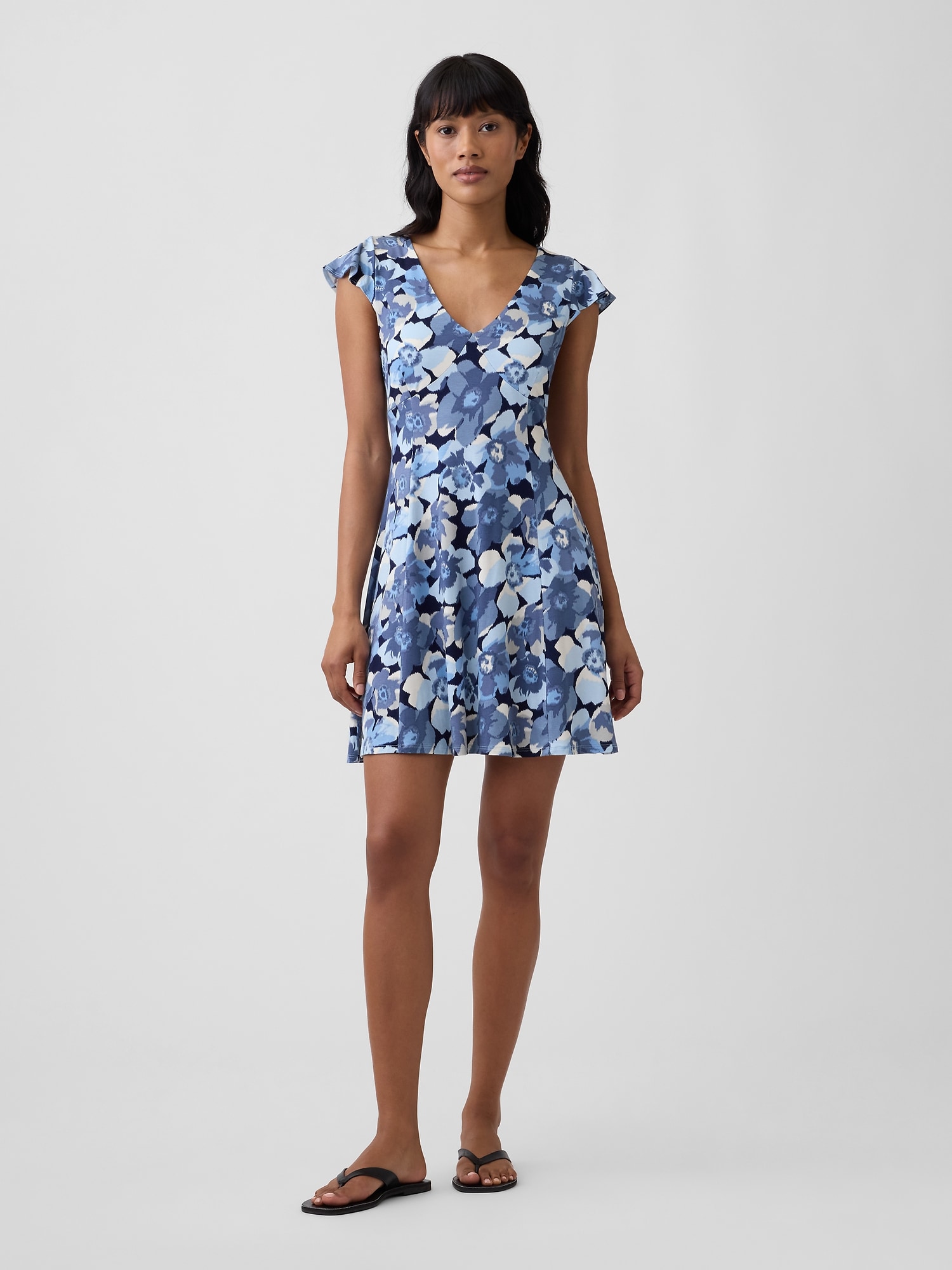V-Neck Mini Dress