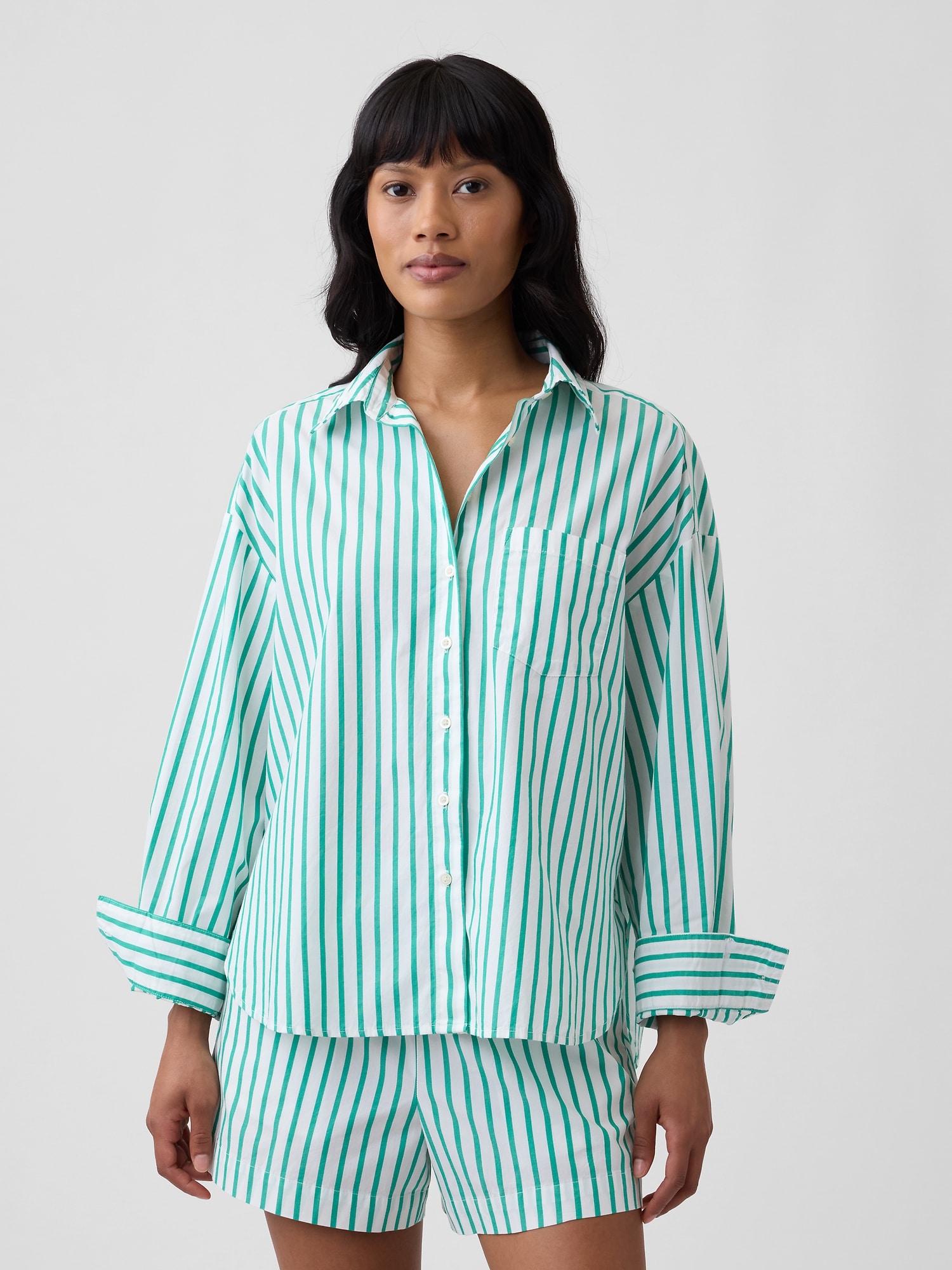 Oversized Shirt in Poplin
