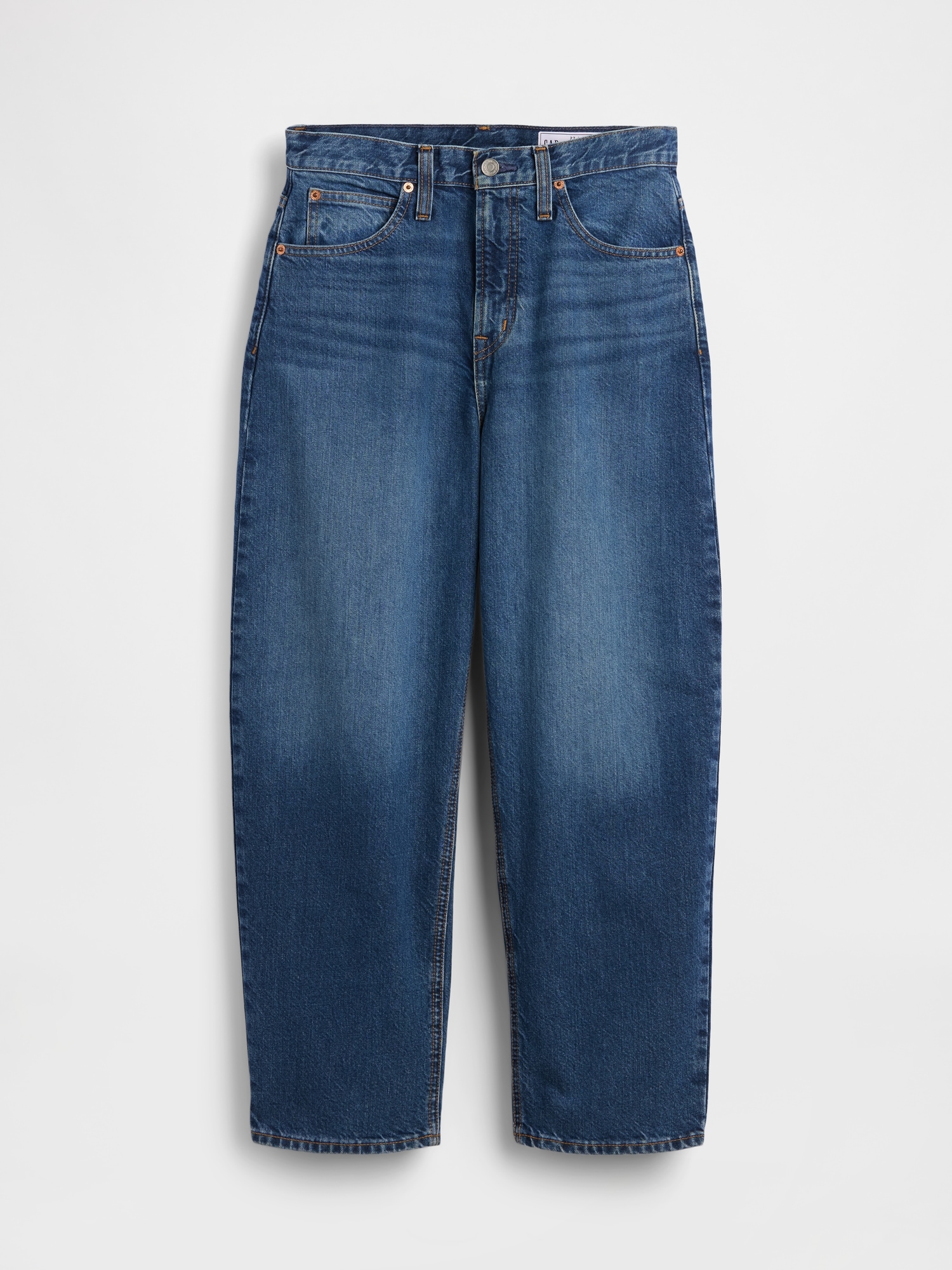 High Rise Crop Barrel Jeans