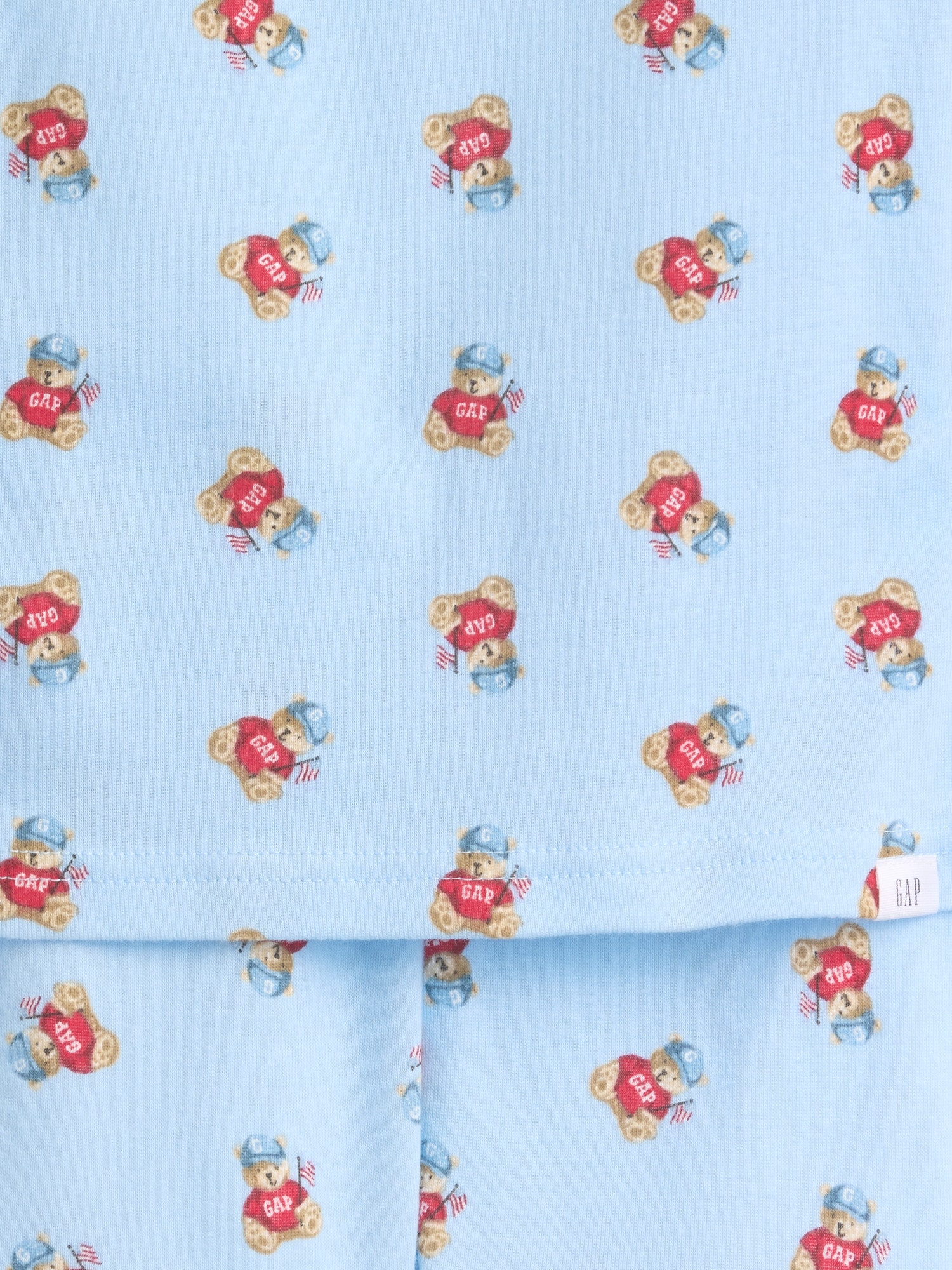 Pyjama court en coton biologique brossé à motif de l’ourson Brannan pour Bébé et Tout-petite