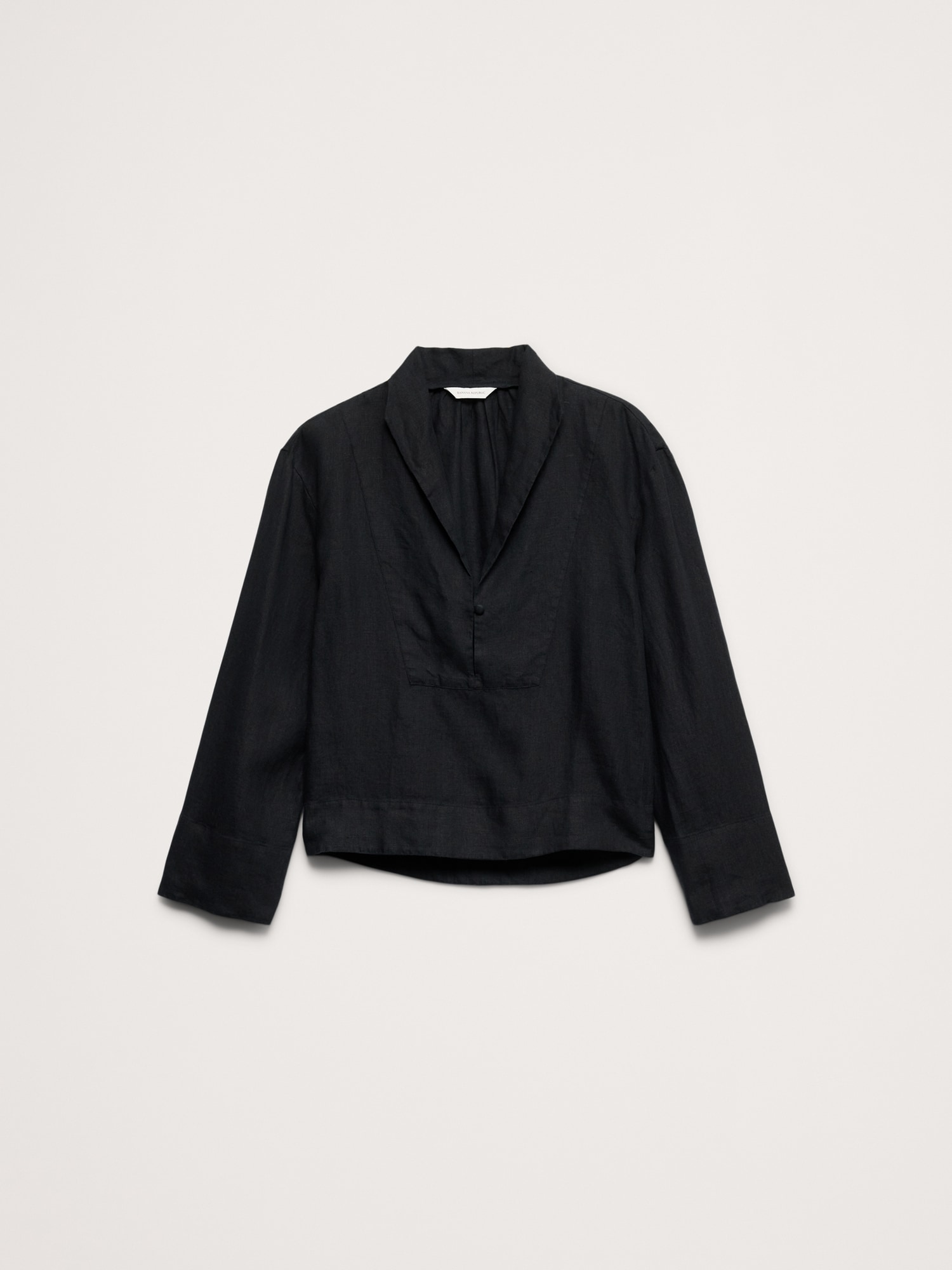 リネン ポップオーバー トップス-4