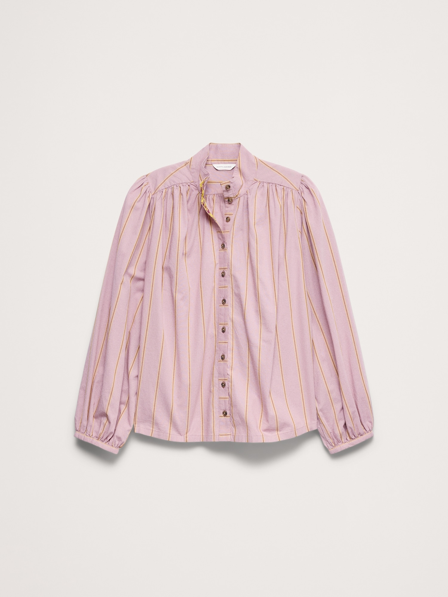 ブリージー コットン ギャザーショルダー シャツ-3