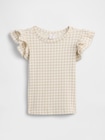 babyGap リブ フラッタースリーブTシャツ-0