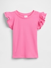 babyGap リブ フラッタースリーブTシャツ-0