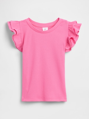 babyGap リブ フラッタースリーブTシャツ
