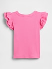 babyGap リブ フラッタースリーブTシャツ-1