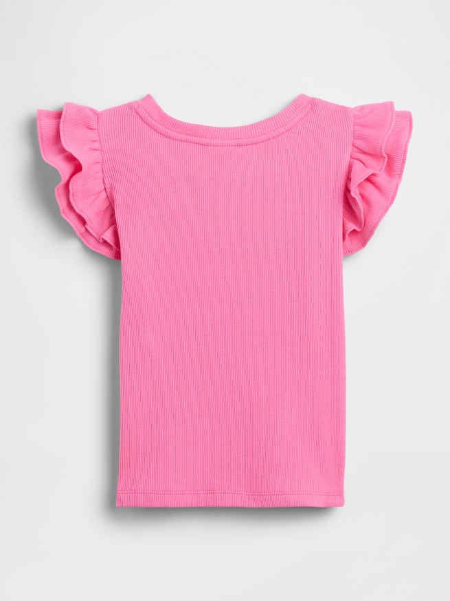 babyGap リブ フラッタースリーブTシャツ-1