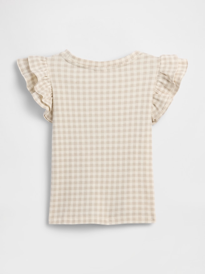 babyGap リブ フラッタースリーブTシャツ-1