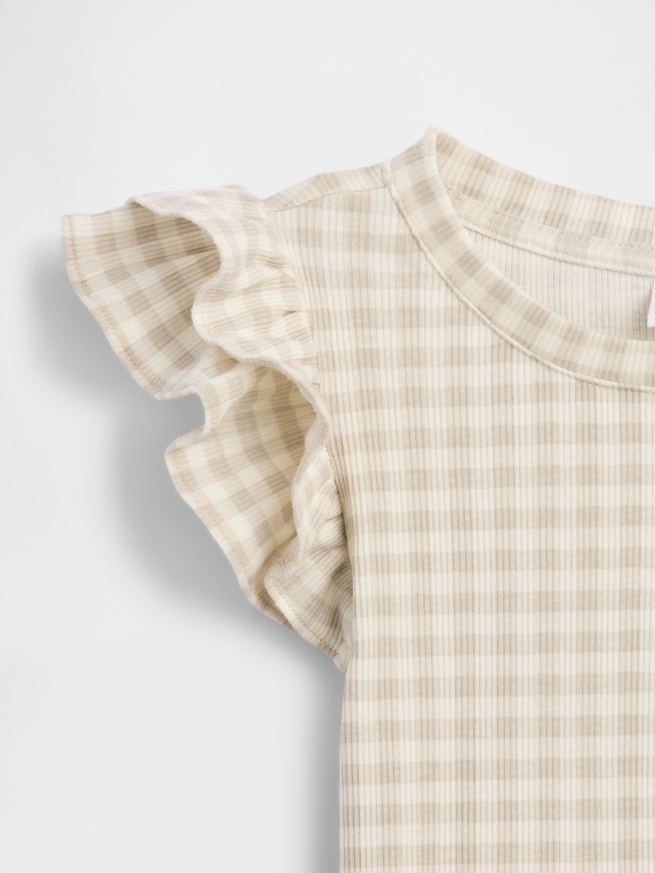 babyGap リブ フラッタースリーブTシャツ-2