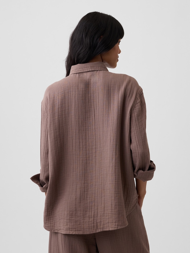 ガーゼ オーバーサイズシャツ-1