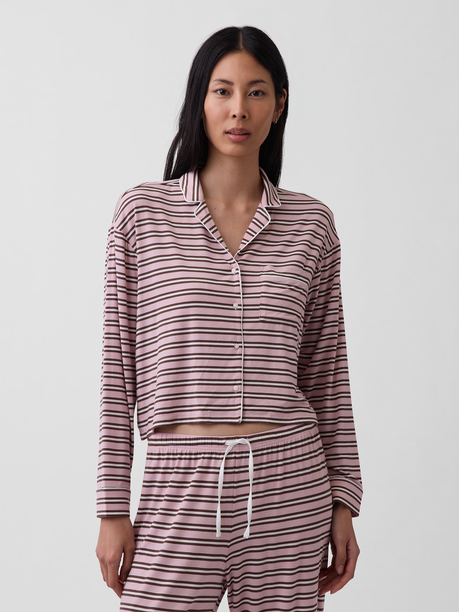 Softest Modal Crop PJ Top