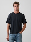 コットンリネン オーバーサイズ クロップドTシャツ-0