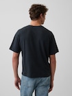 コットンリネン オーバーサイズ クロップドTシャツ-2