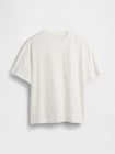 オーバーサイズ クロップド ポケットTシャツ-4