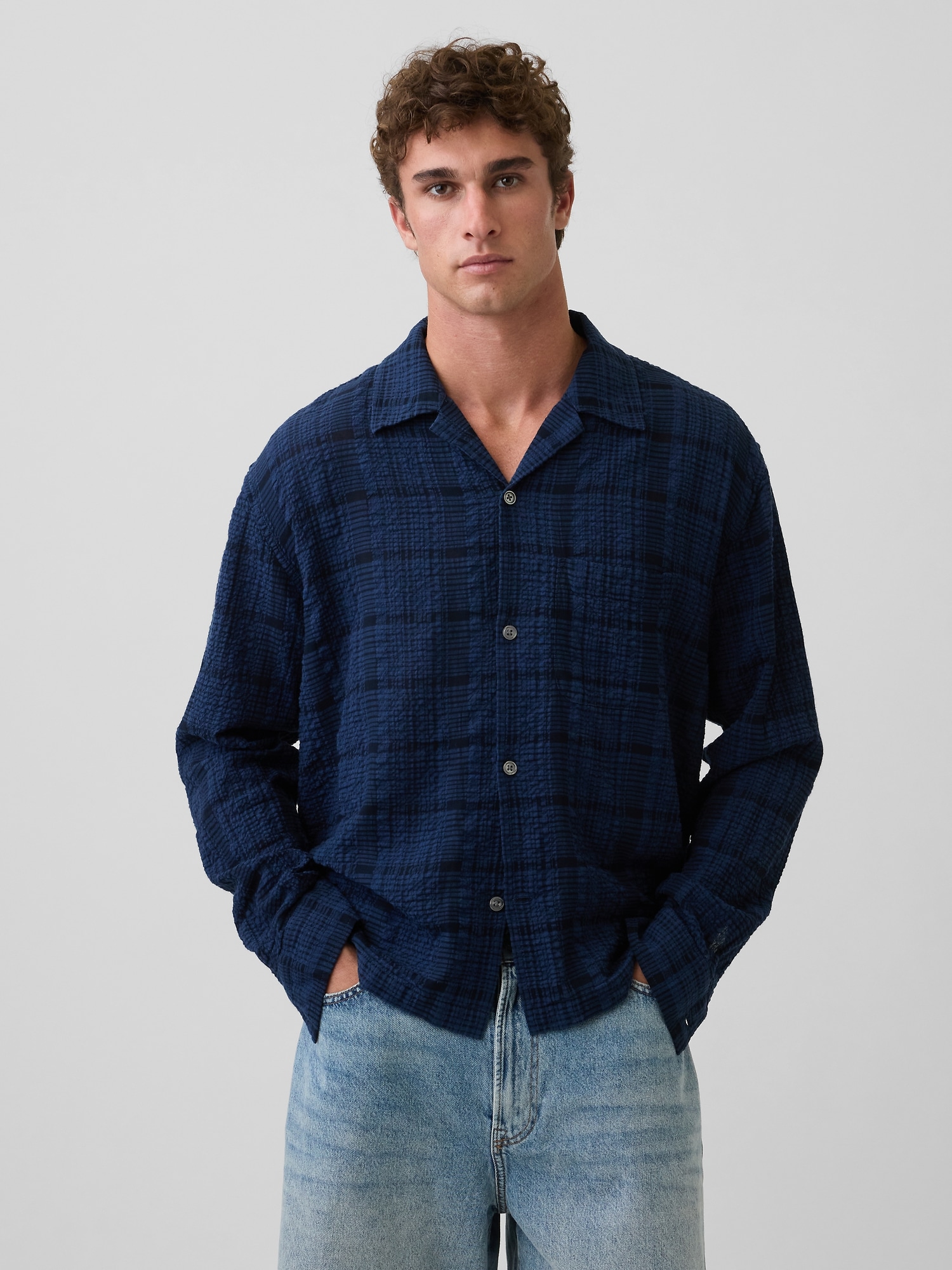 Relaxed Straight-Hem Shirt