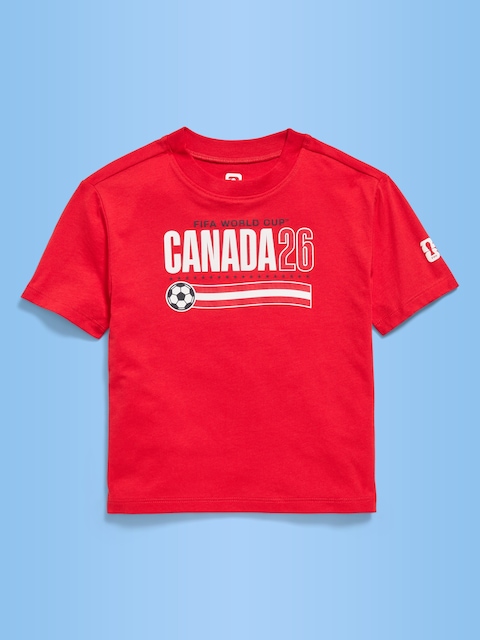 T-SHIRT SURDIMENSIONNÉ À IMPRIMÉ COUPE DU MONDE DE LA FIFA 26™, CANADA UNISEXE POUR TOUT-PETIT