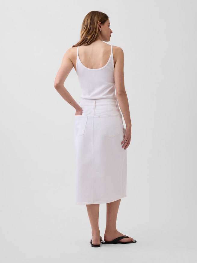 デニム ミディ ペンシルスカート-1