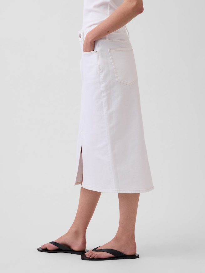 デニム ミディ ペンシルスカート-2