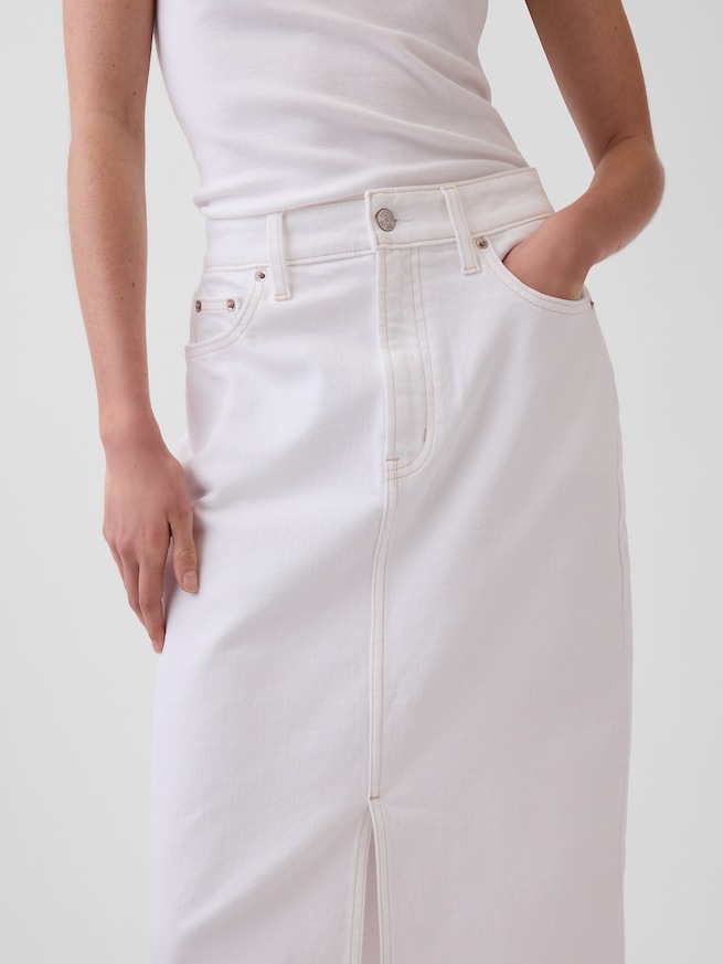 デニム ミディ ペンシルスカート-3