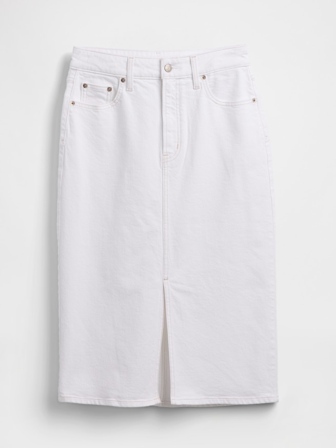 デニム ミディ ペンシルスカート-4