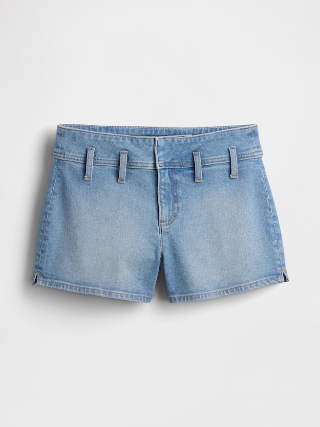 3インチ ローライズ デニムショートパンツ-4
