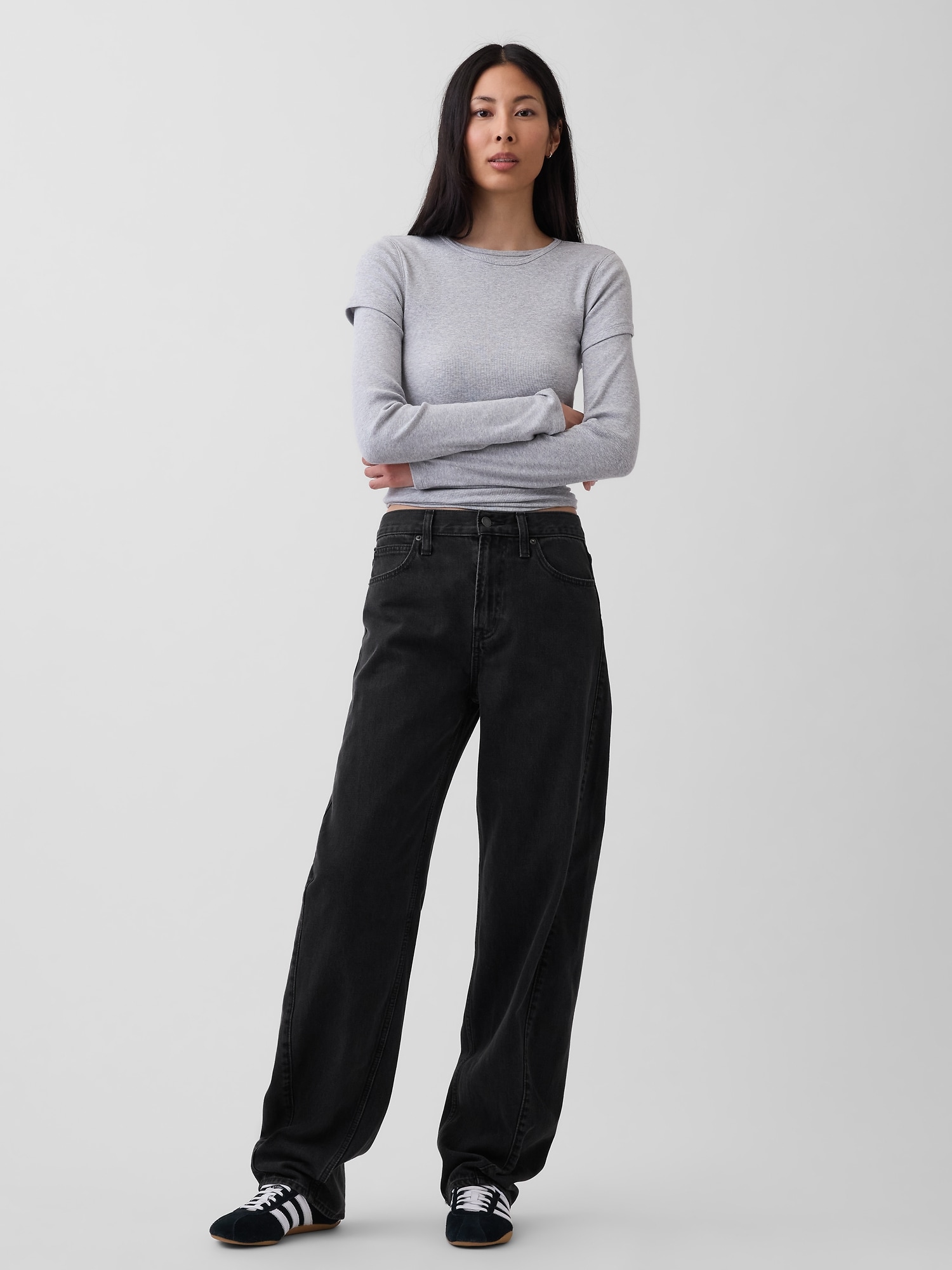 High Rise Barrel Jeans