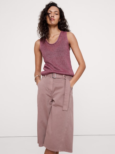CAMISOLE EN TRICOT DE LIN CLASSIQUE