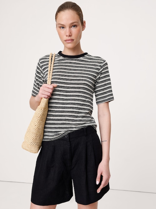 リラックス リネン Tシャツ