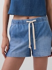 イージーウエスト デニムショートパンツ-3