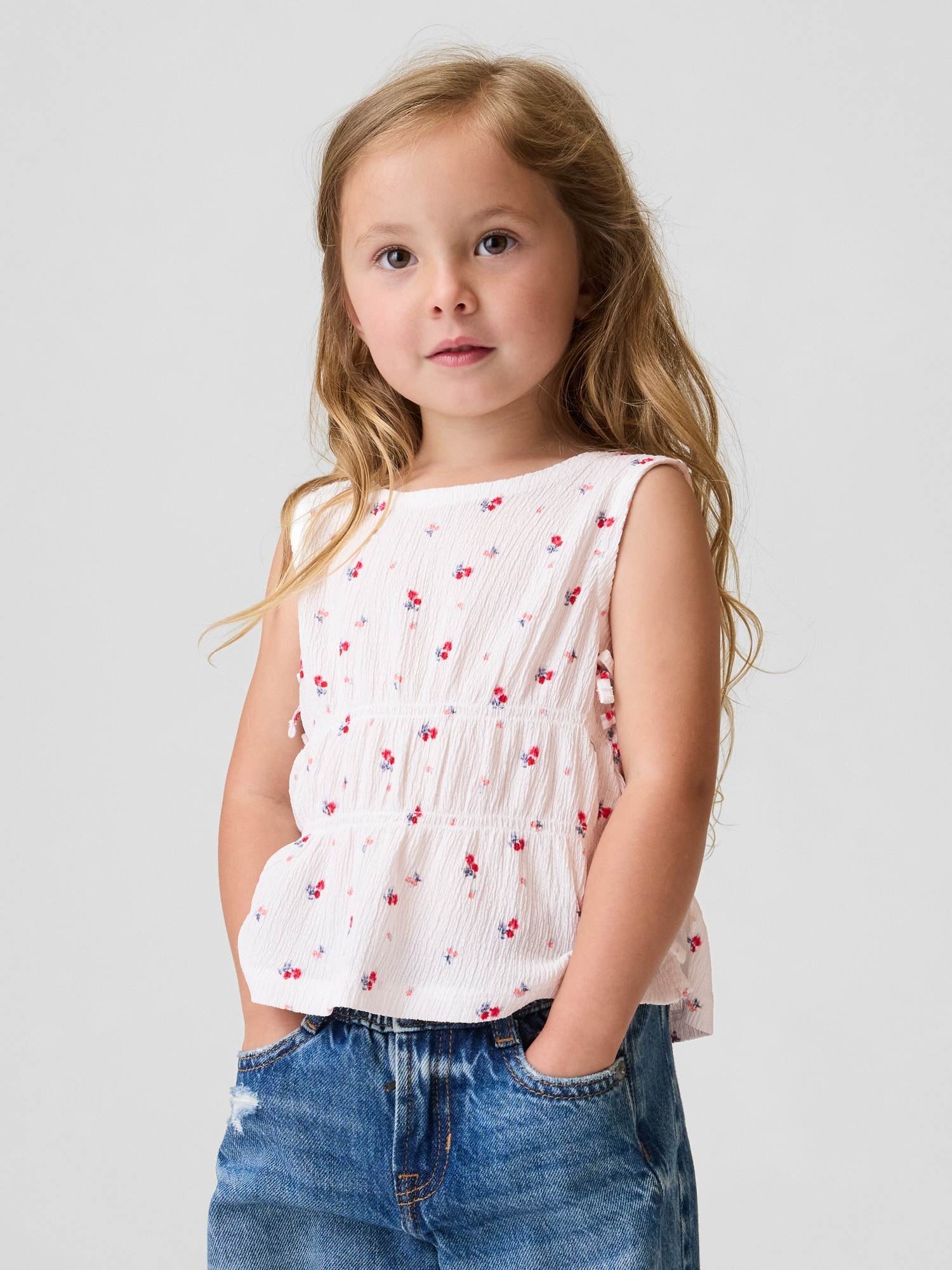 Baby & Toddler Crinkle Knit Bow Top